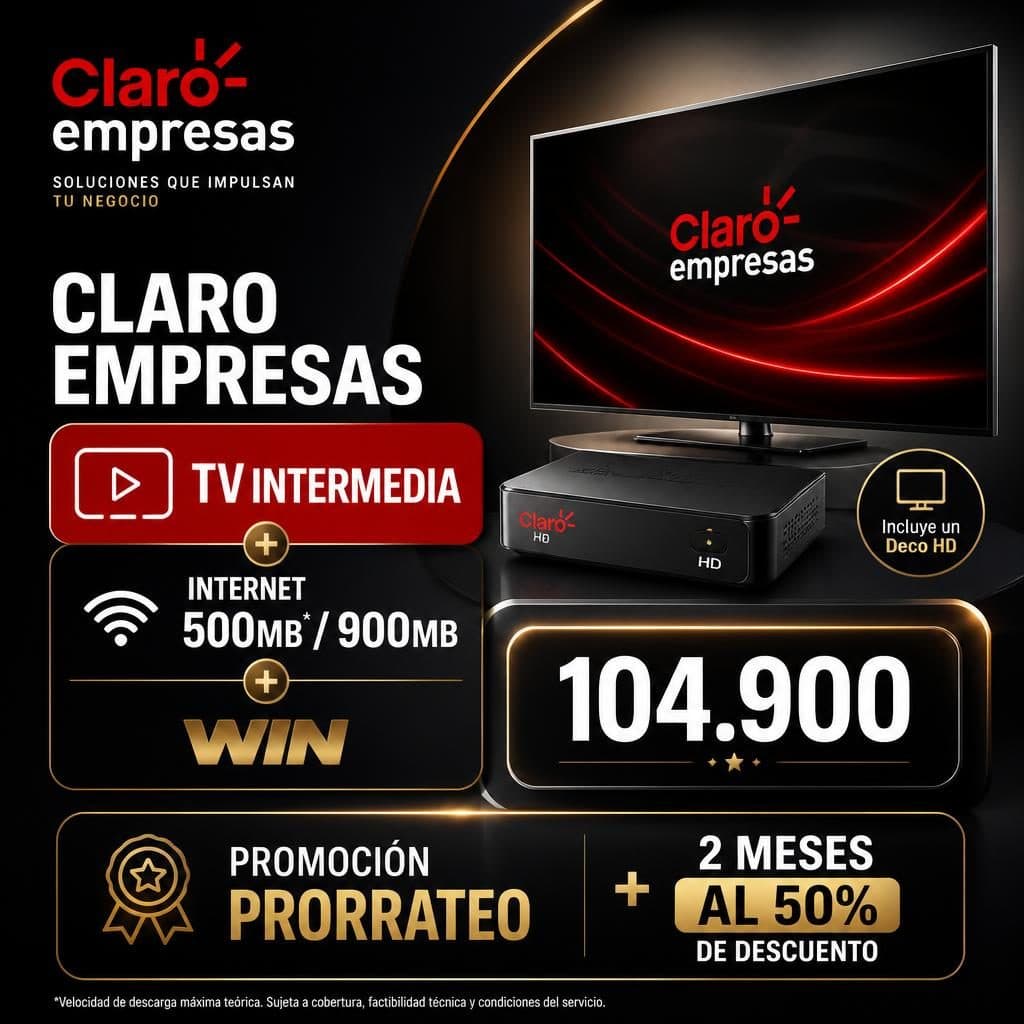 TV INTERMEDIA + INTERNET 500MB* / 900MB + WIN (Incluye un Deco HD)