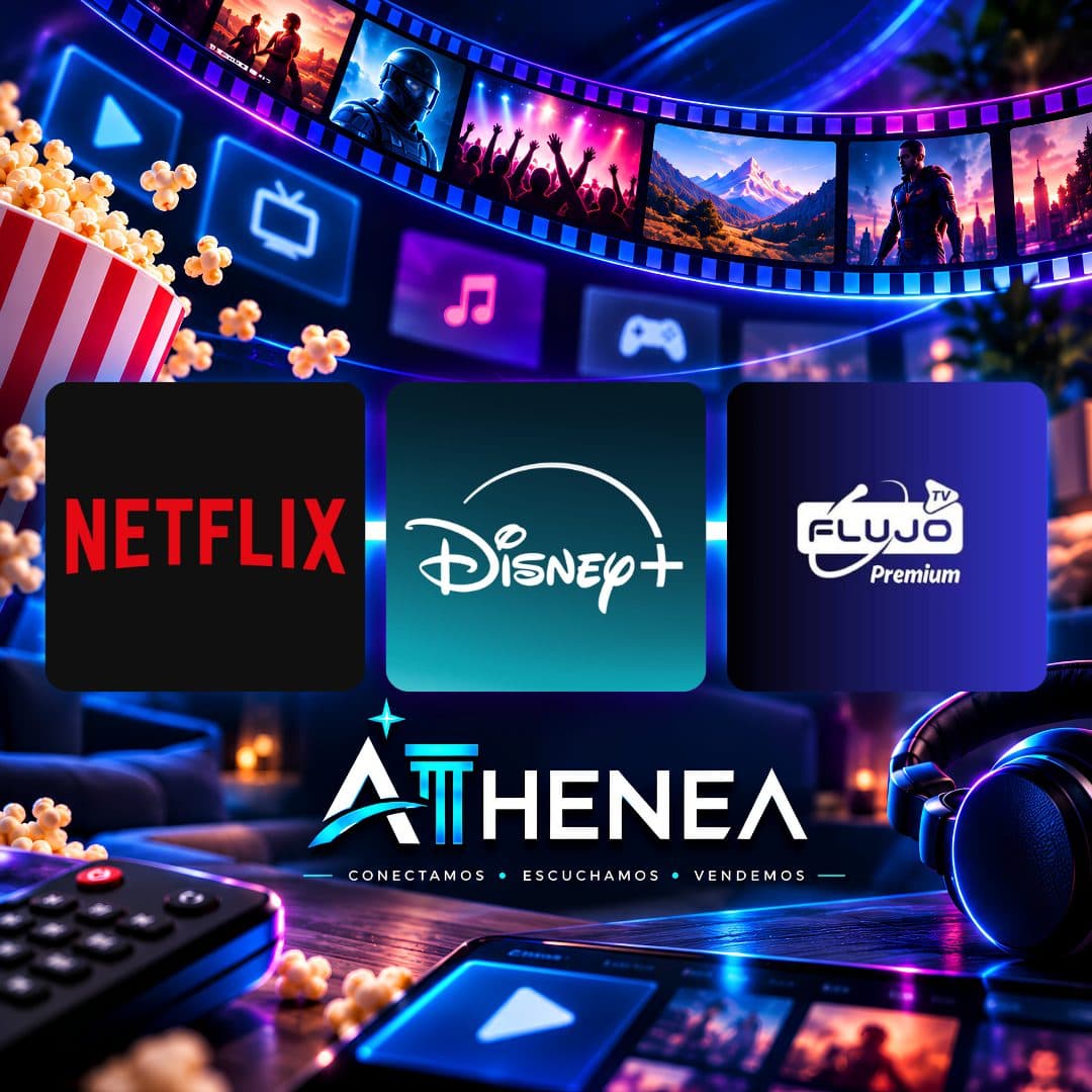 NETFLIX + DISNEY+ CON ESPN + FLUJO TV