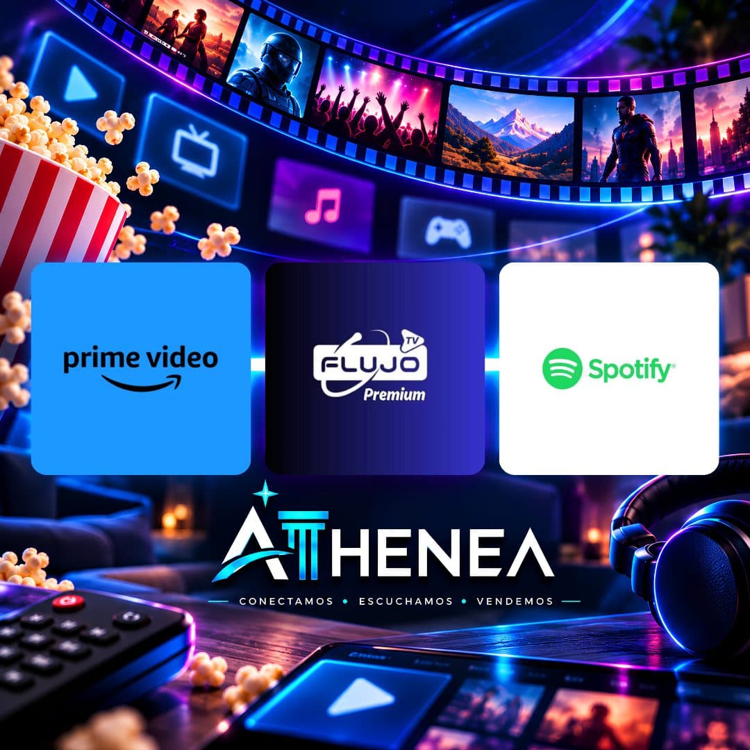 AMAZON PRIME VIDEO + FLUJO TV + SPOTIFY