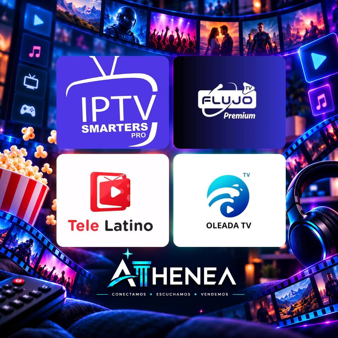 IPTV + FLUJO TV + TELE LATINO + OLEADA TV