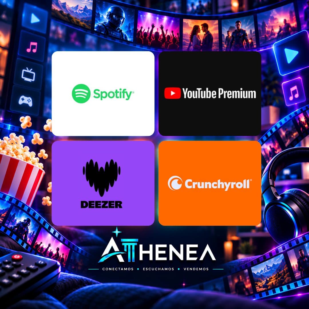 SPOTIFY + YOUTUBE + DEEZER + CRUNCHYROLL