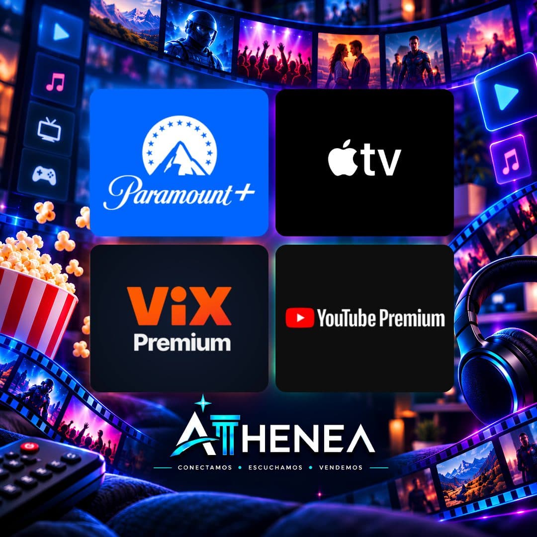 PARAMOUNT+ + APPLE TV + VIX PREMIUM + YOUTUBE