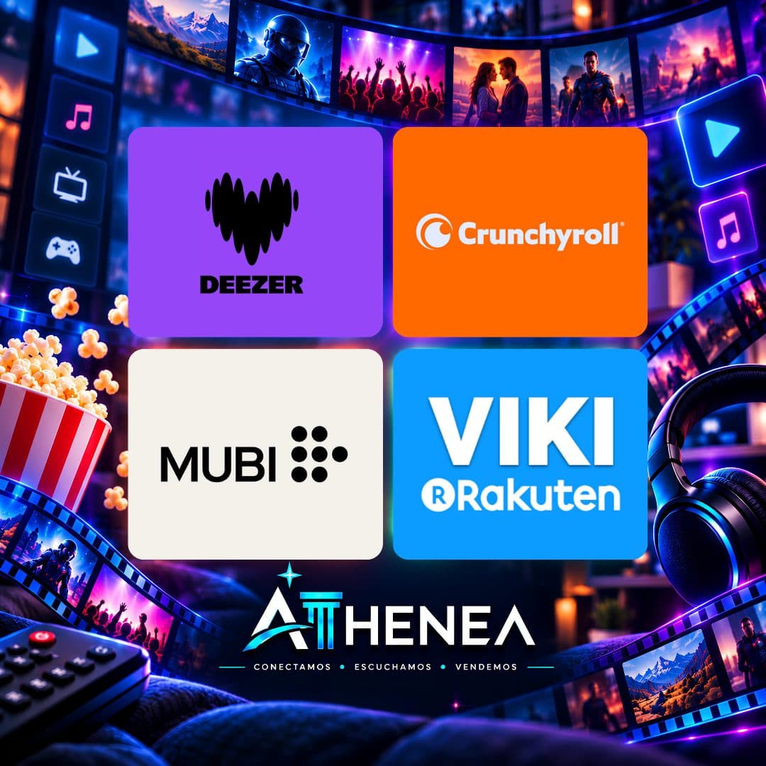 DEEZER + CRUNCHYROLL + MUBI + RAKUTEN VIKI