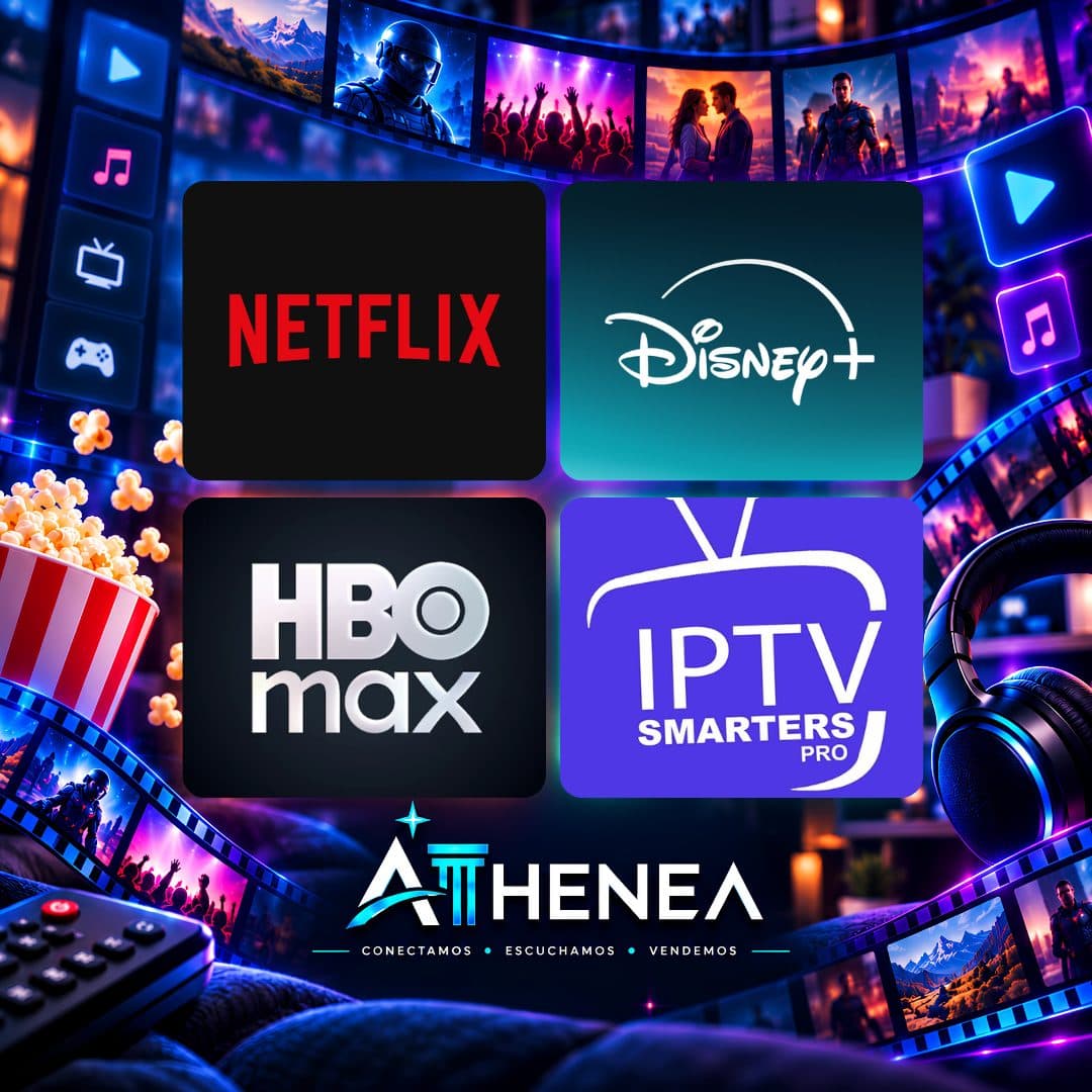 NETFLIX + DISNEY+ SIN ESPN + HBO MAX + IPTV