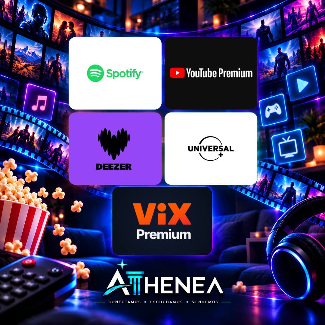SPOTIFY + YOUTUBE + DEEZER + UNIVERSAL+ + VIX PREMIUM