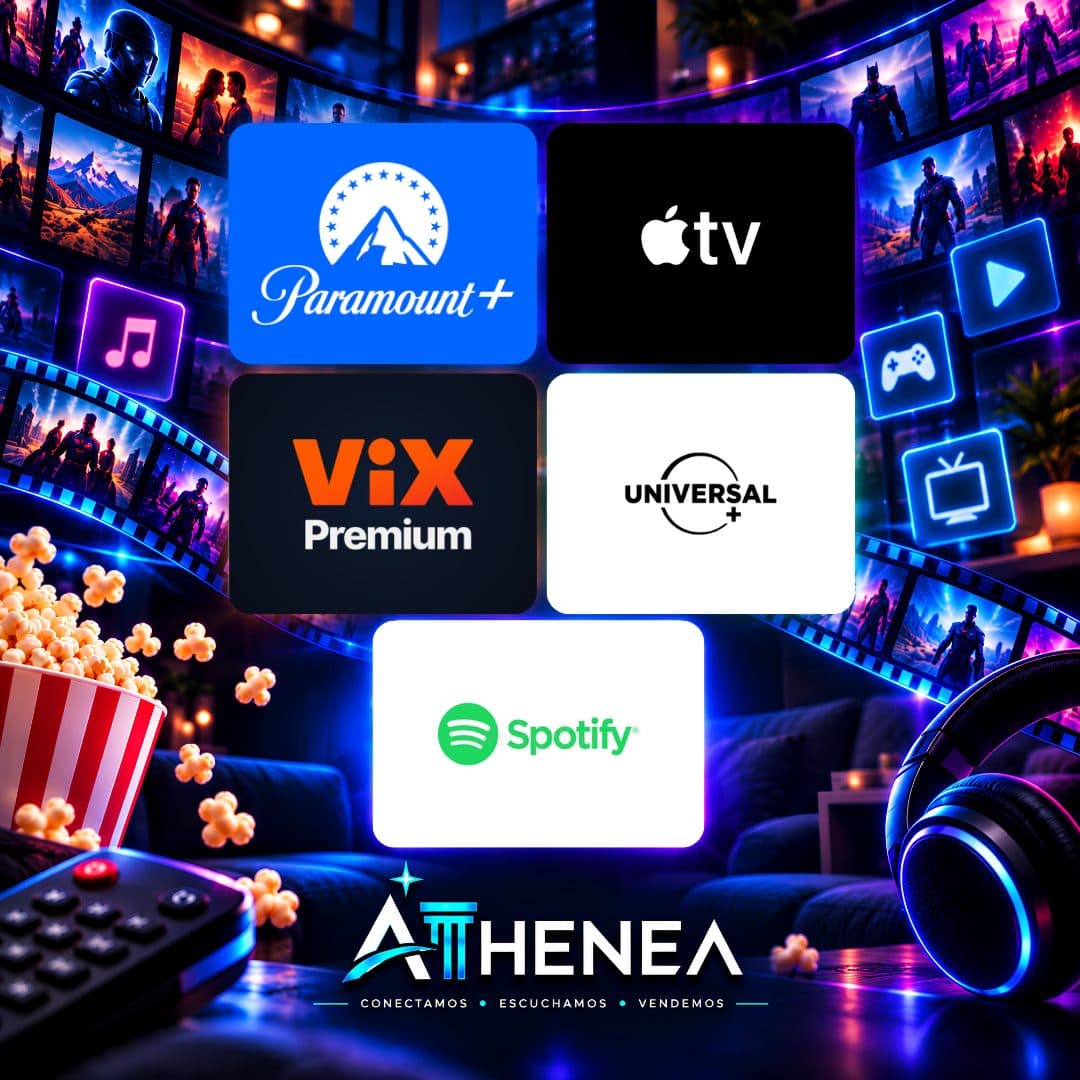 PARAMOUNT+ + APPLE TV + VIX PREMIUM + UNIVERSAL+ + SPOTIFY