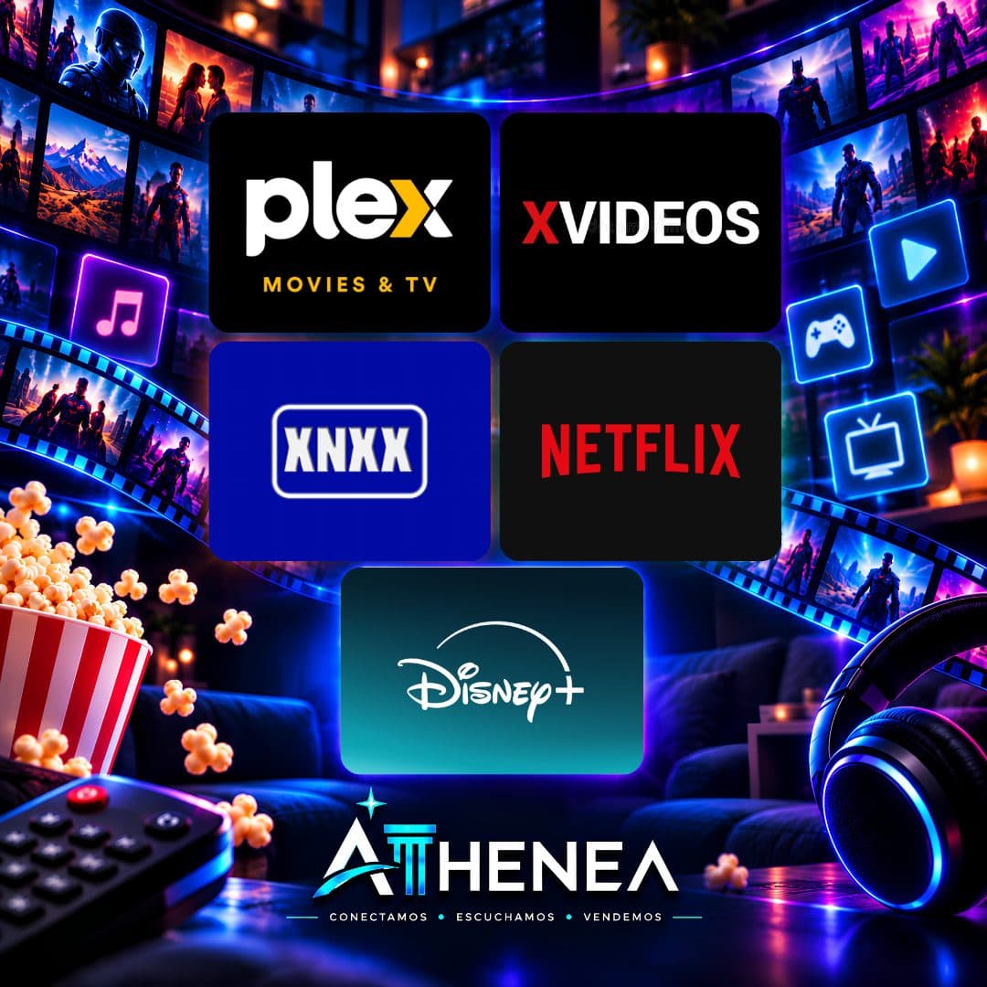 PLEX + XVIDEOS + XNXX + NETFLIX + DISNEY+ SIN ESPN
