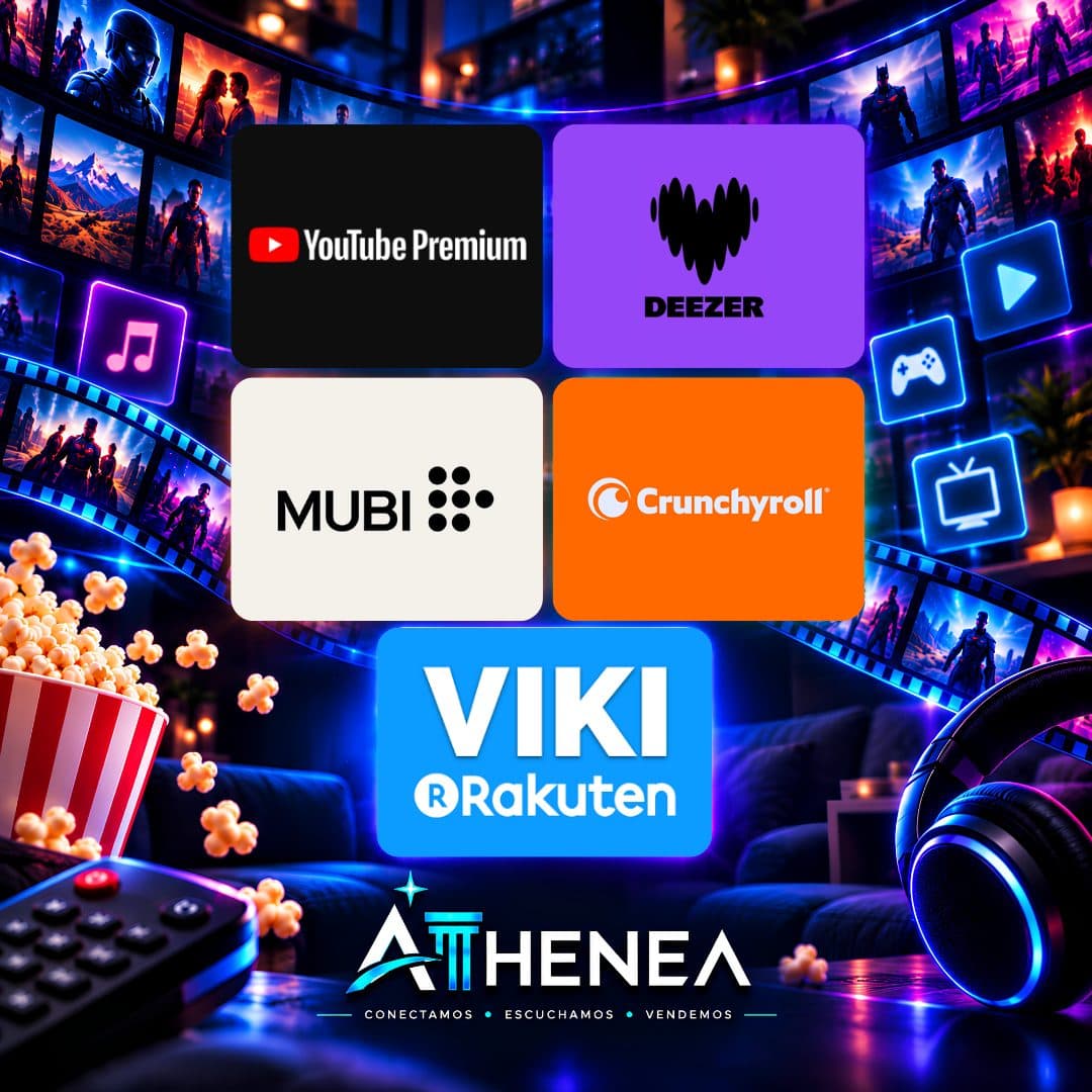 YOUTUBE + DEEZER + MUBI + CRUNCHYROLL + RAKUTEN VIKI