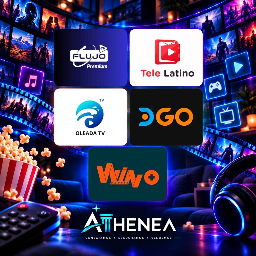 FLUJO TV + TELE LATINO + OLEADA TV + DIRECTV GO + WIN+